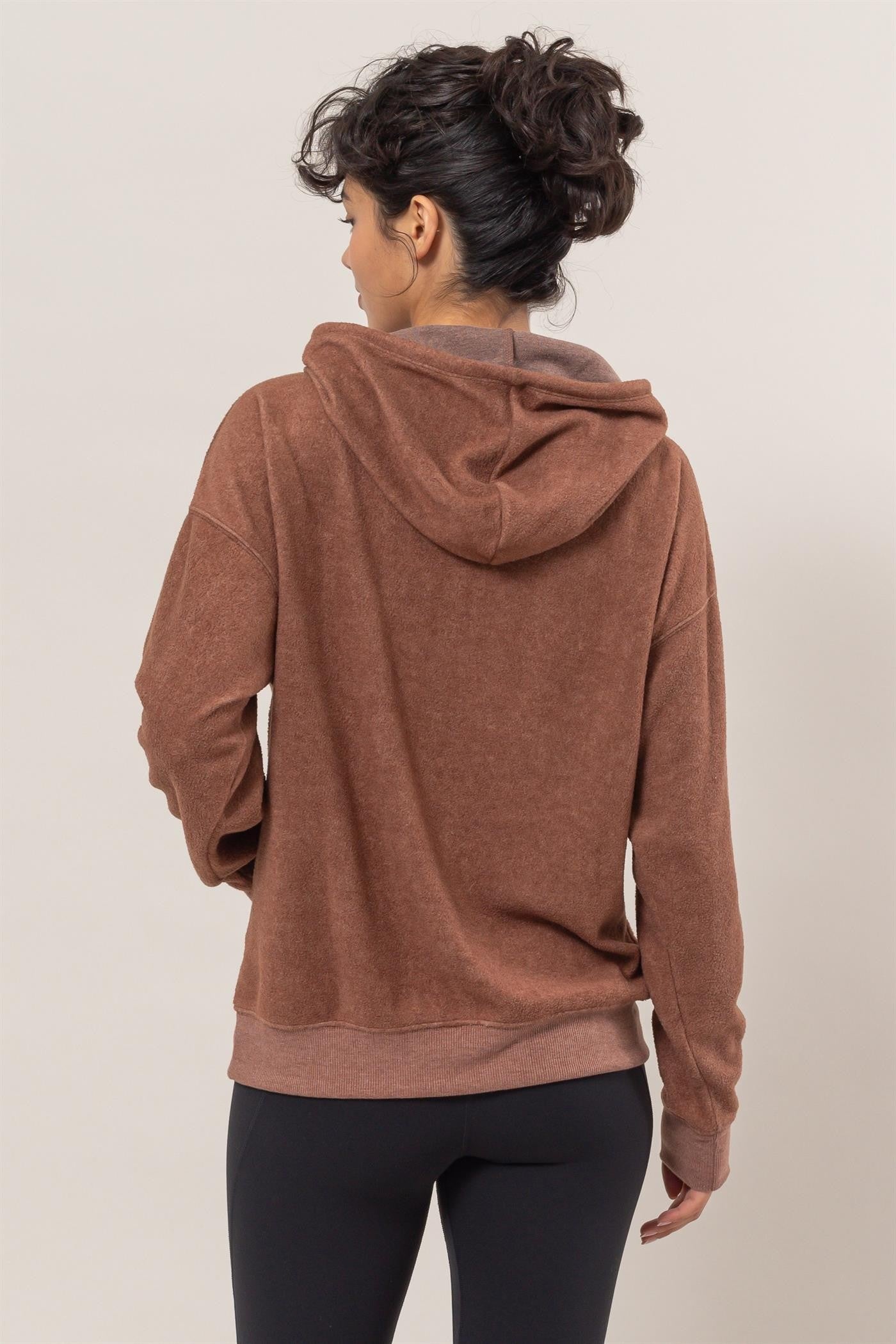 Outfit Flow - HYFVE Brushed Long Sleeve Hoodie with Kangaroo Pocket