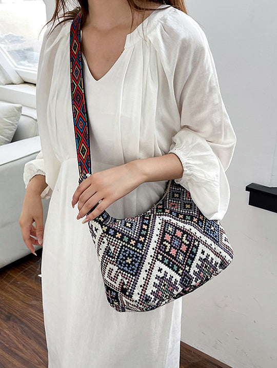 Outfit Flow - Geometric Adjustable Strap Crossbody Bag