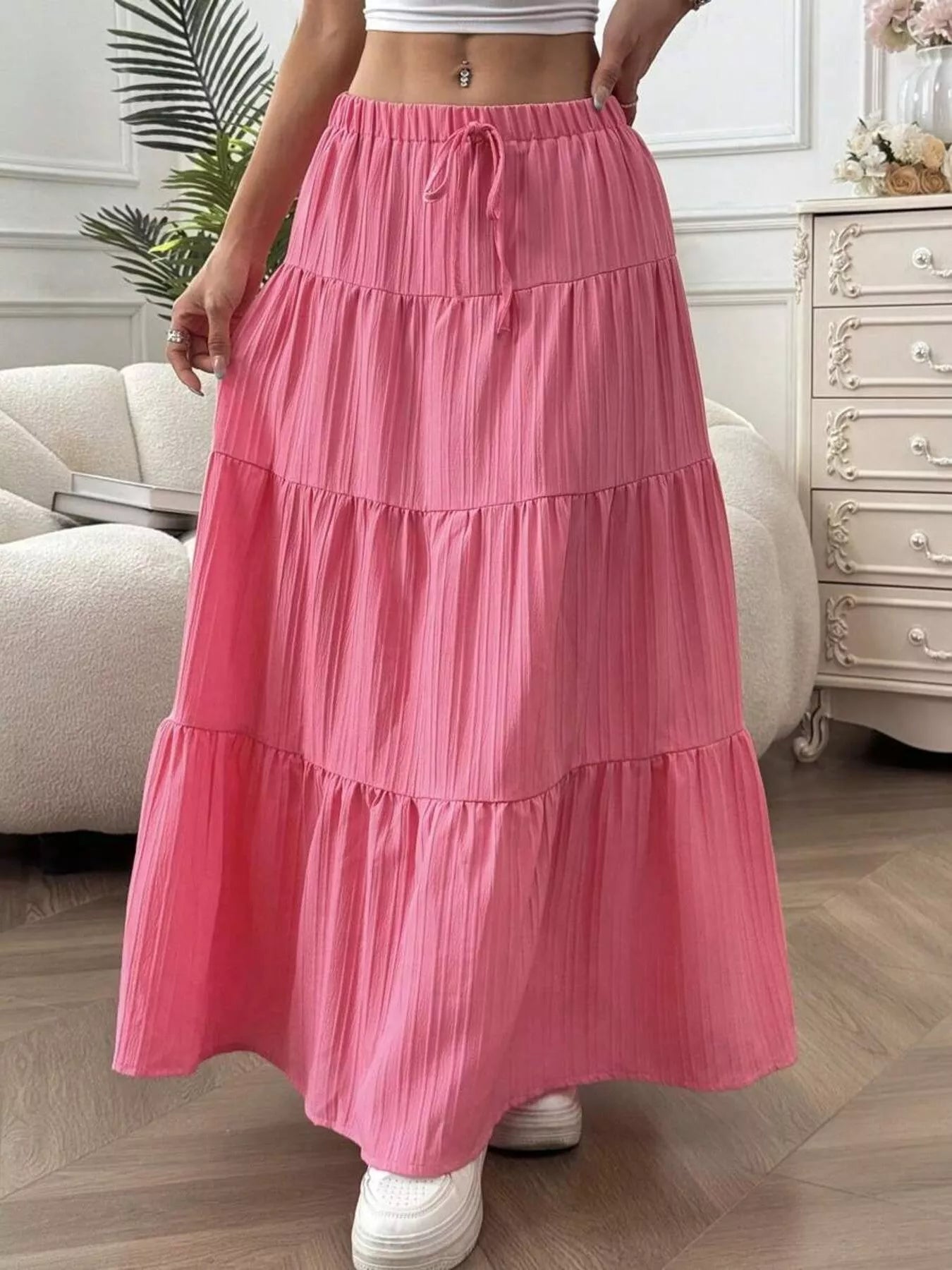 Flowy Tiered Maxi Skirt OutfitFlow
