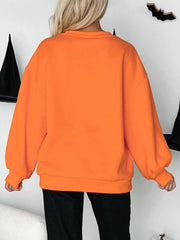 Halloween Skeleton Pumpkin Sweatshirt OutfitFlow