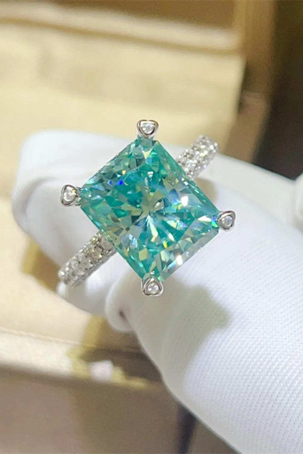 5 Carat Moissanite 925 Sterling Silver Ring OutfitFlow