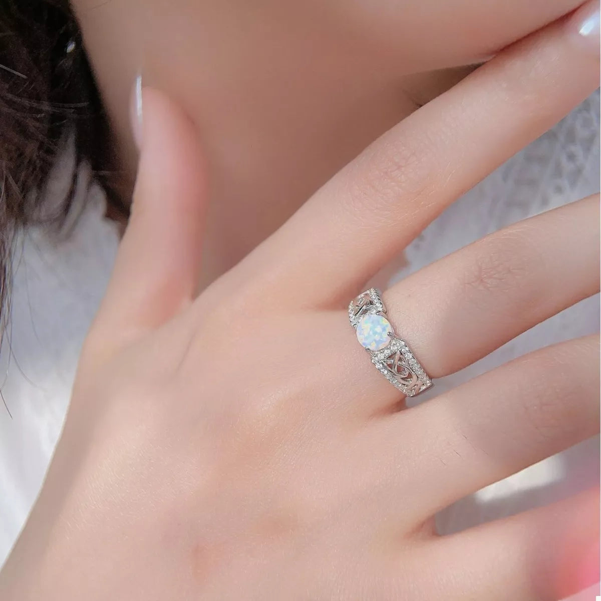 925 Sterling Silver Moonstone Ring OutfitFlow