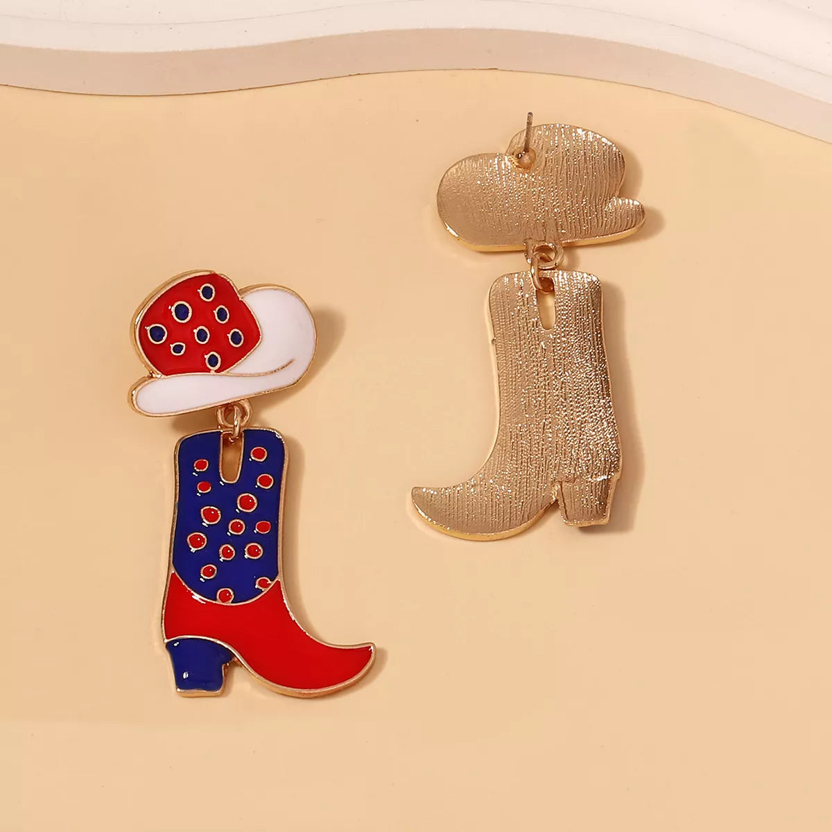 Cowgirl Boot and Hat Dangle Earrings OutfitFlow