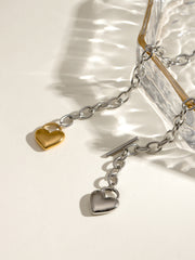 Outfit Flow - Stainless Steel Heart Chain Necklace