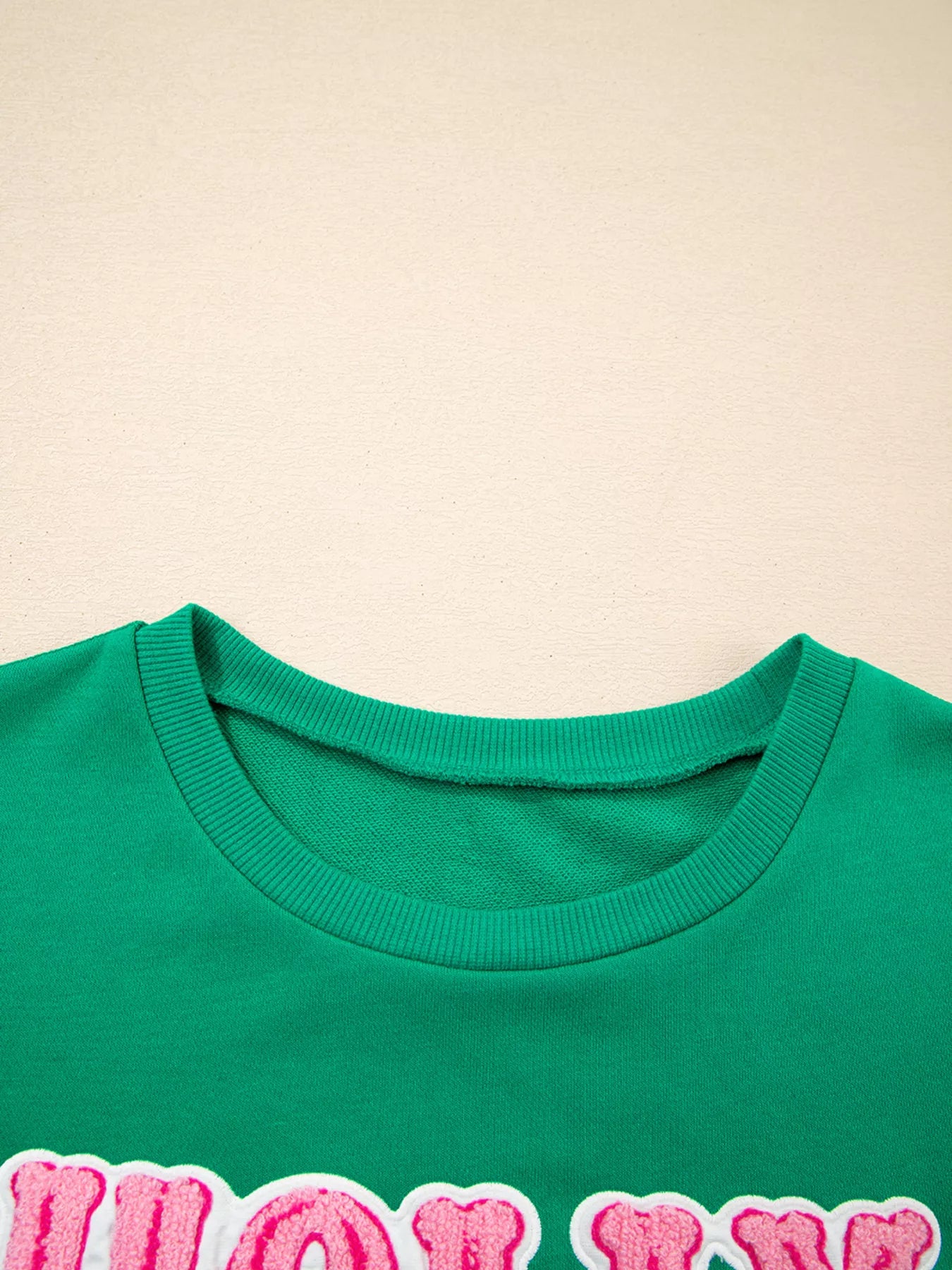 HOLLY JOLLY Towel Embroidered Christmas Holiday Sweatshirt OutfitFlow