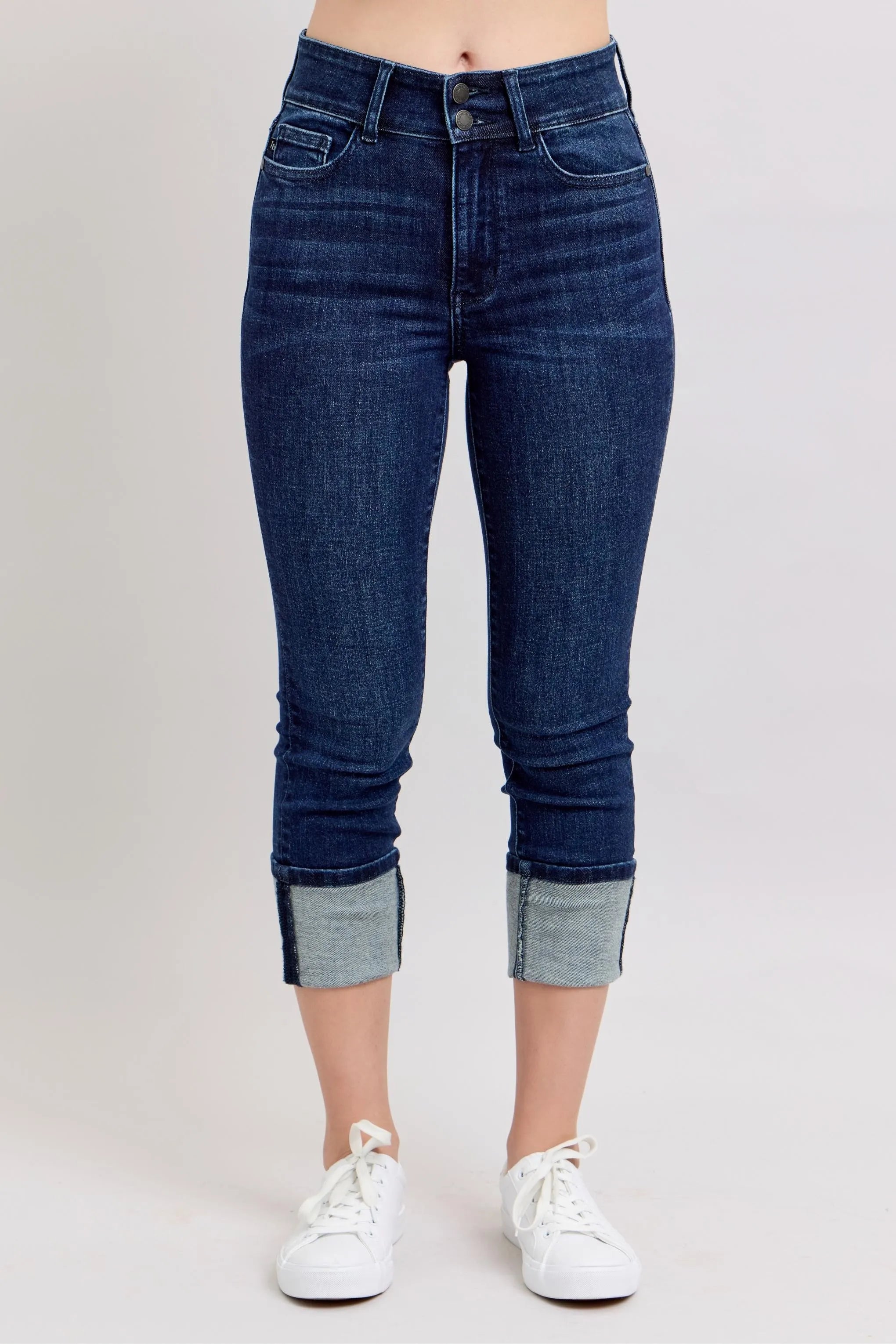 Judy Blue High-Waist Double Waist Band Skinny Jeans OutfitFlow
