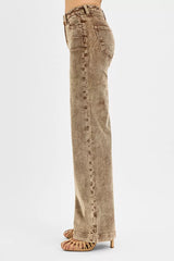RISEN High Rise Wide Leg Corduroy Jeans OutfitFlow