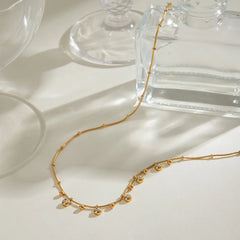Titanium Steel Zircon Necklace OutfitFlow