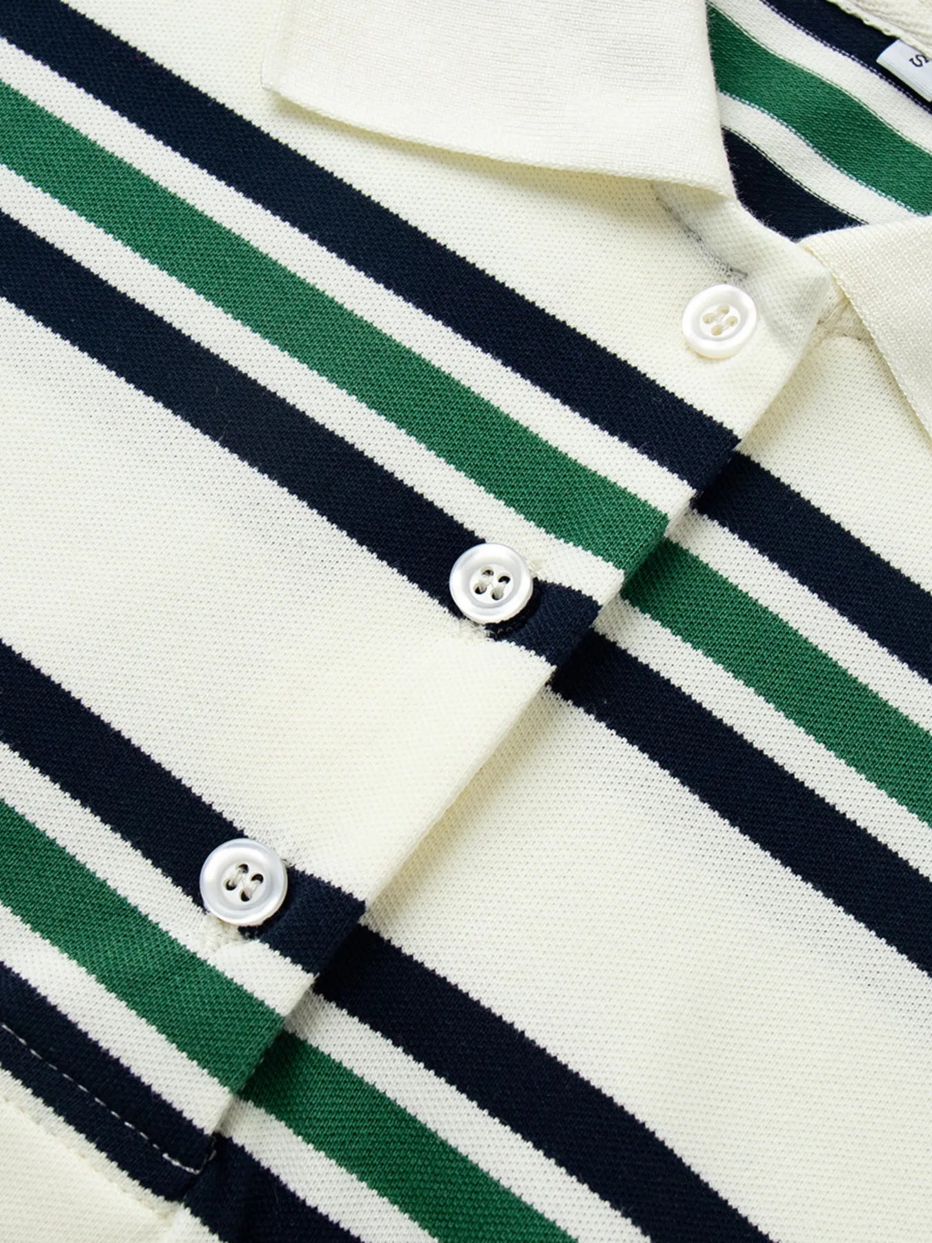 Striped Polo T-Shirt with Contrast Collar OutfitFlow