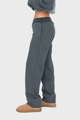 Mono B Elastic Waist Fleece Pants with Pockets