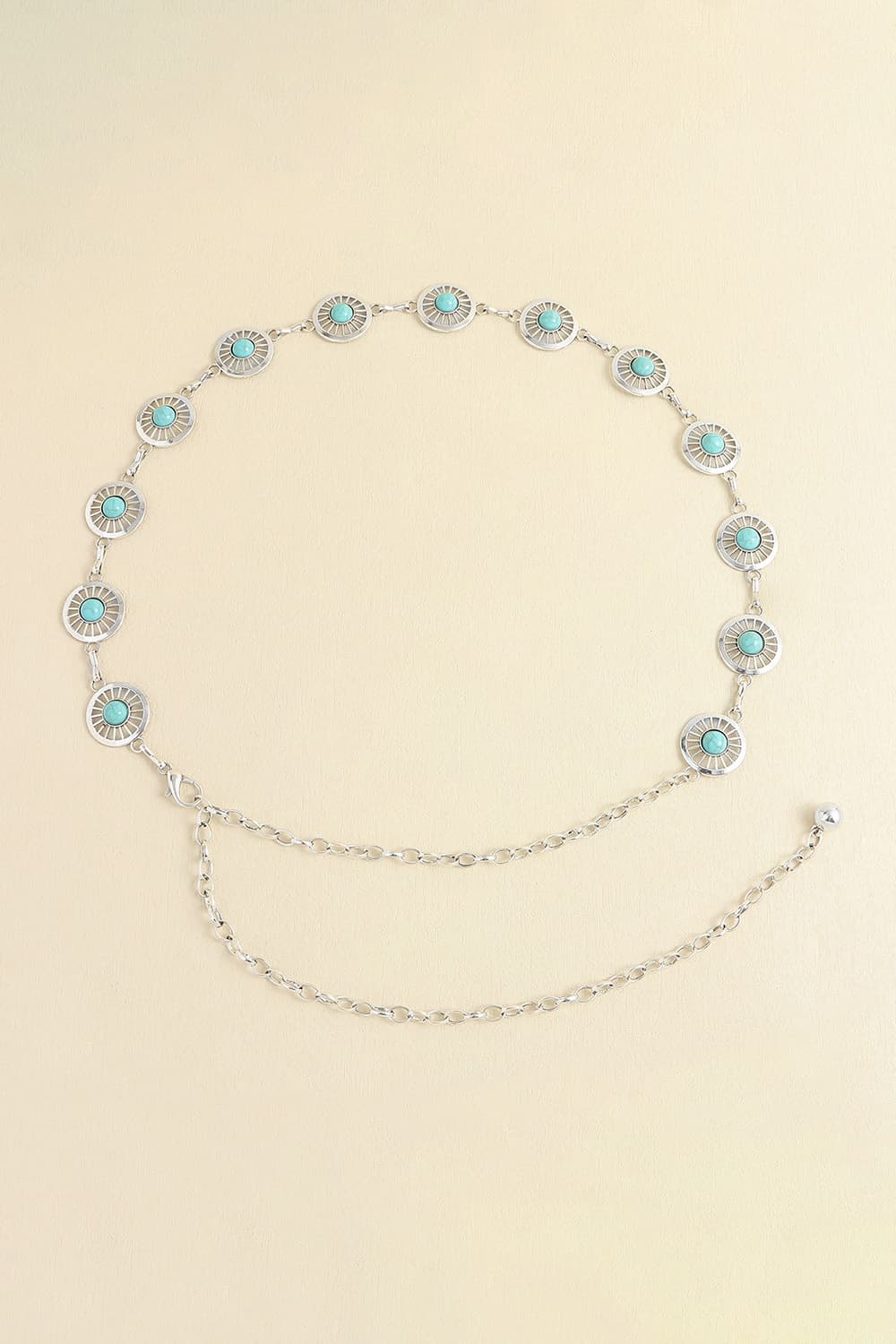 Vintage Turquoise Alloy Belt Style D One Size OutfitFlow