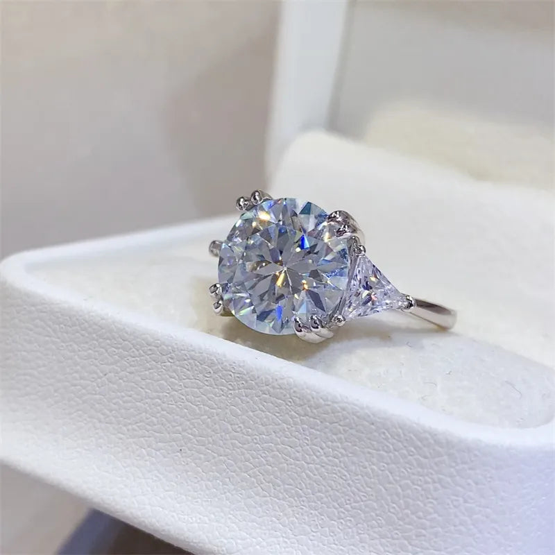 5 Carat Moissanite 925 Sterling Silver Ring OutfitFlow