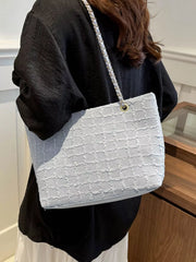 Tweed Chain Shoulder Bag OutfitFlow