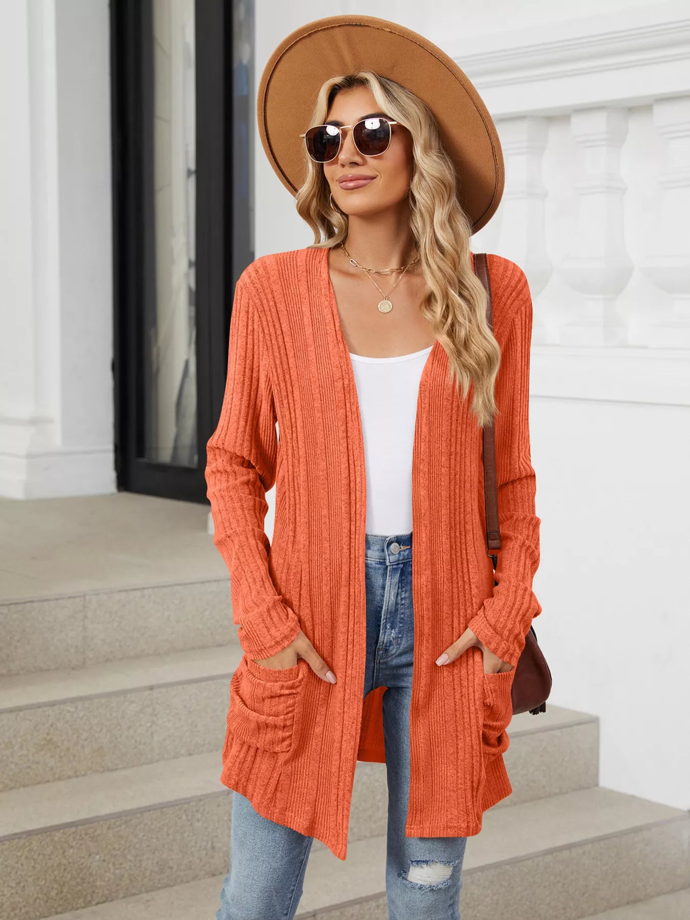 Open Front Long Cardigan OutfitFlow