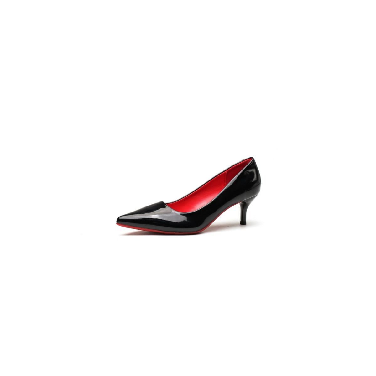 Point Toe Kitten Heels Pumps Black OutfitFlow