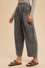 Annie Wear Mineral Washed Elastic Waist Pants