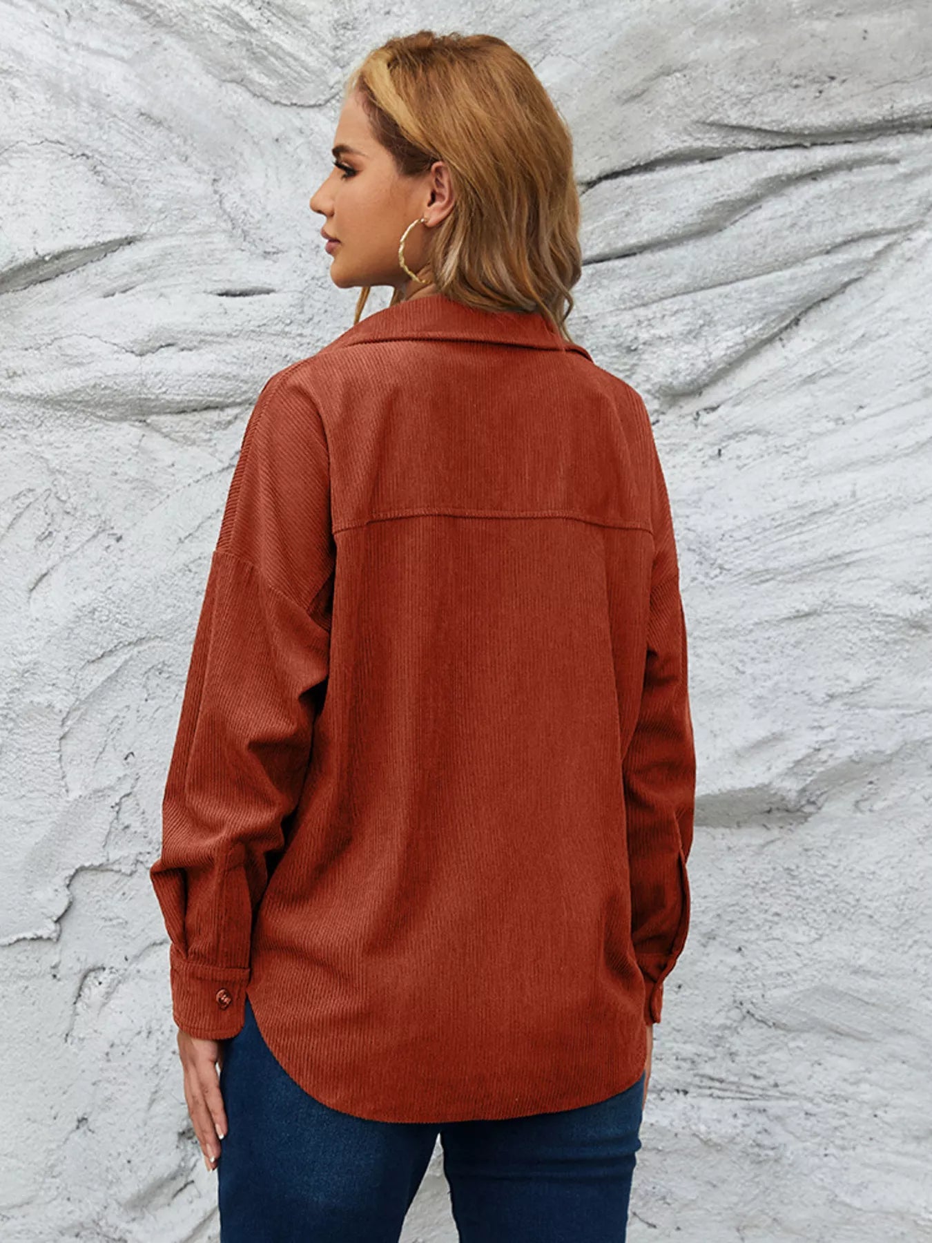 Corduroy Button-Up Shirt OutfitFlow