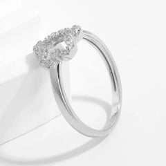 925 Sterling Silver Inlaid Zircon Ring OutfitFlow