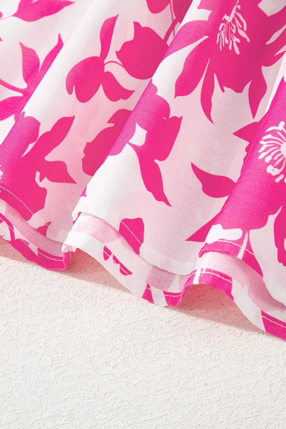 Floral Print Short Sleeve Casual Blouse OutfitFlow