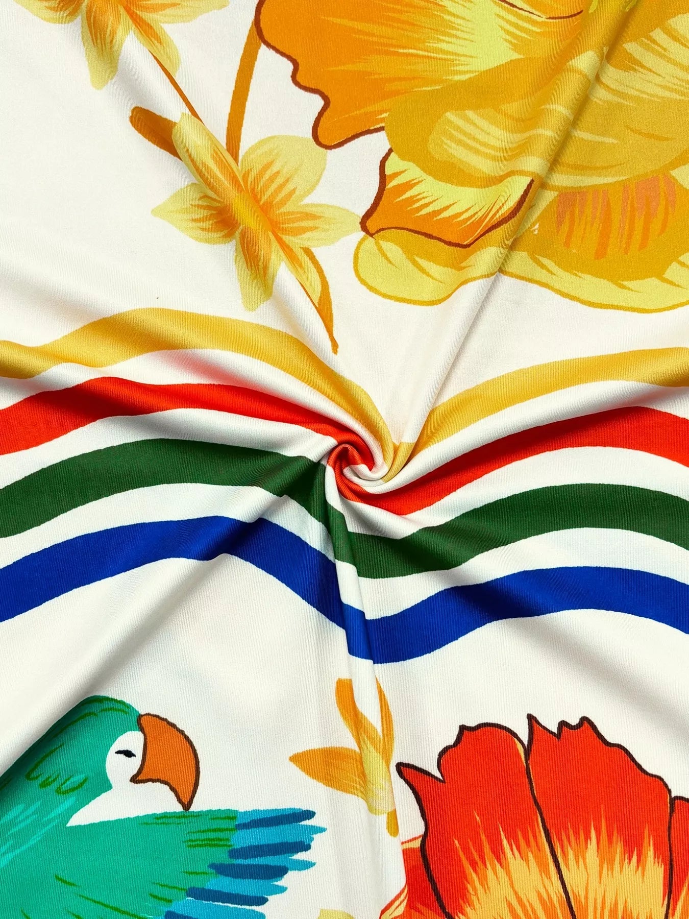 Plus Size Tropical Parrot Print Sleeveless Midi Dress Trendsi