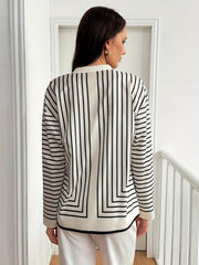 Outfit Flow - Striped Mock Neck Long Sleeve Shirt