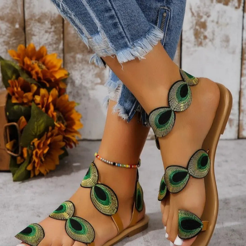 Toe Loop Flats Sandals OutfitFlow