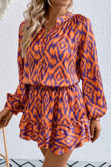 Outfit Flow - Geometric Notched Neck Romper