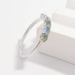 925 Sterling Silver Rhinestone Ring OutfitFlow