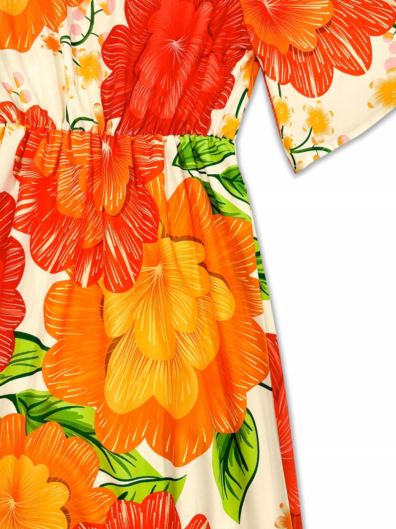 Floral Print V-Neck Maxi Dress Trendsi