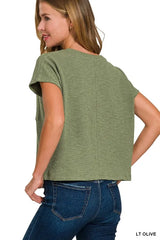 Zenana Round Neck Short Sleeve T-Shirt OutfitFlow