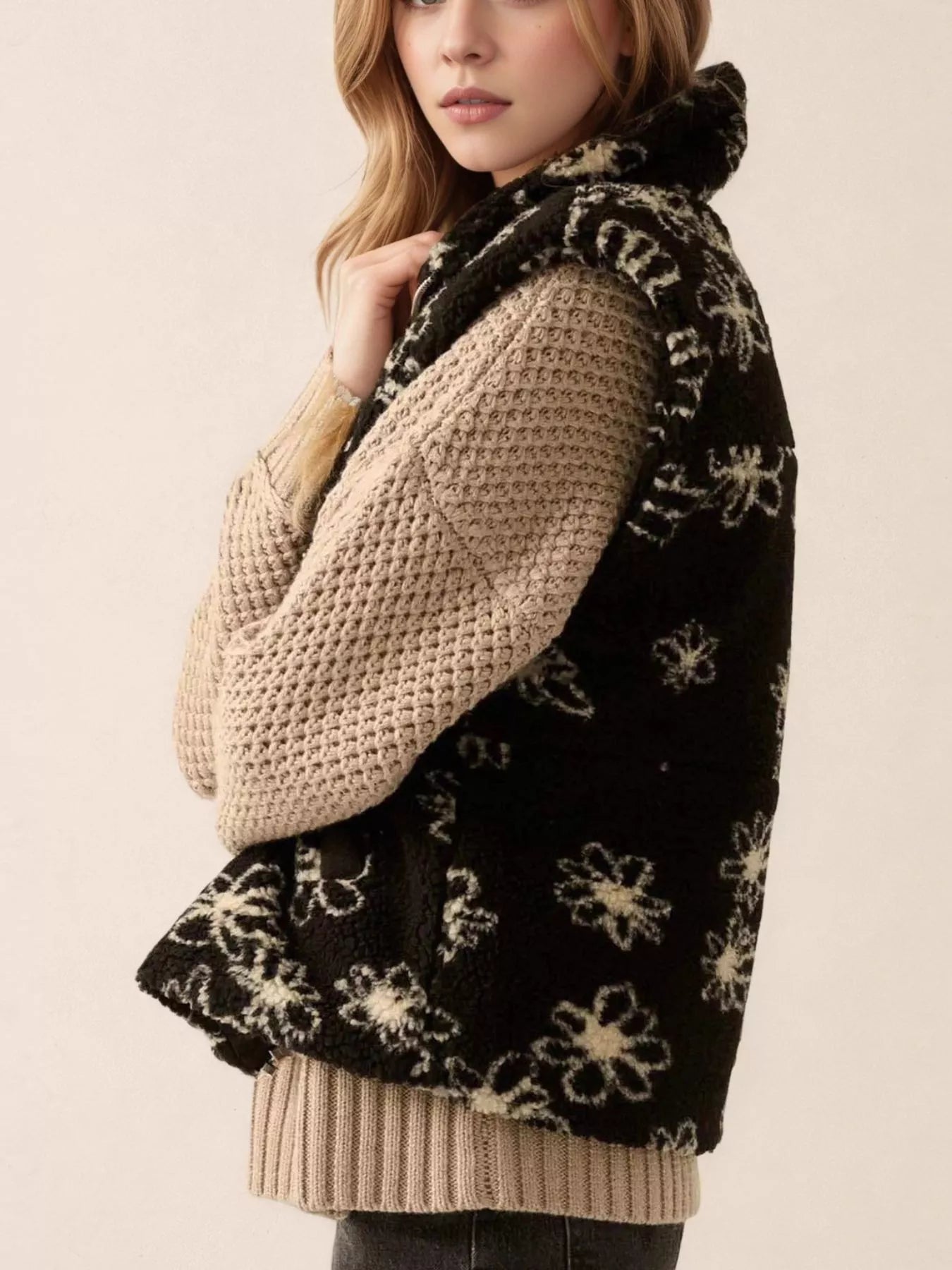 Zip Up Vest Coat with Pockets Trendsi