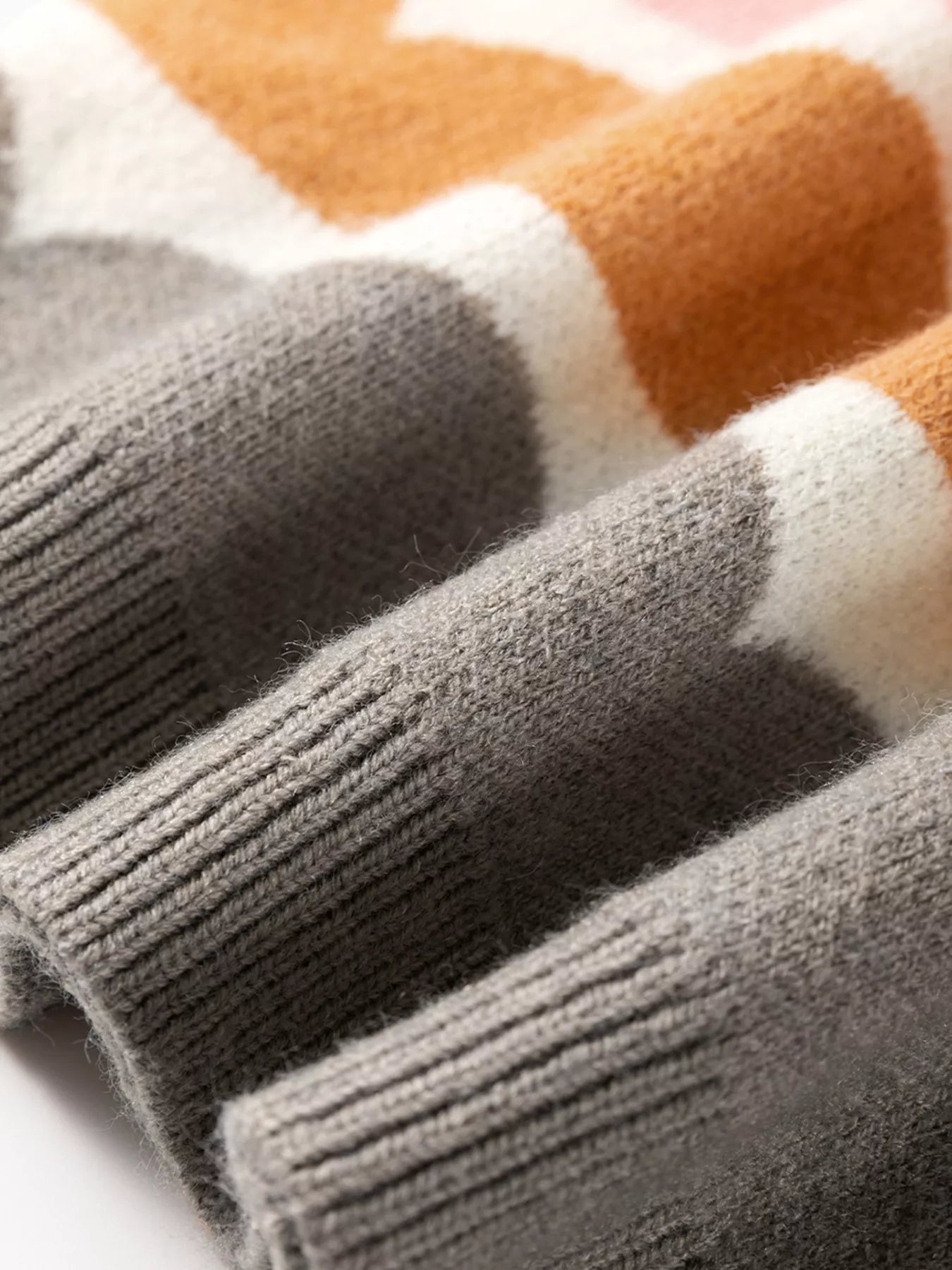 Wave Striped Balloon Sleeve Drop Shoulder Sweater OutfitFlow