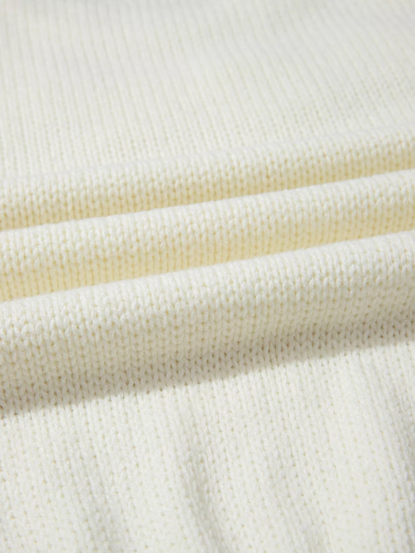 Flower Detail Round Neck Contrast Textured Puff Sleeve Sweater OutfitFlow