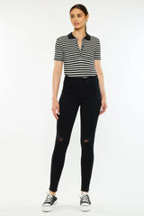 Kancan Distressed High Rise Super Skinny Jeans OutfitFlow