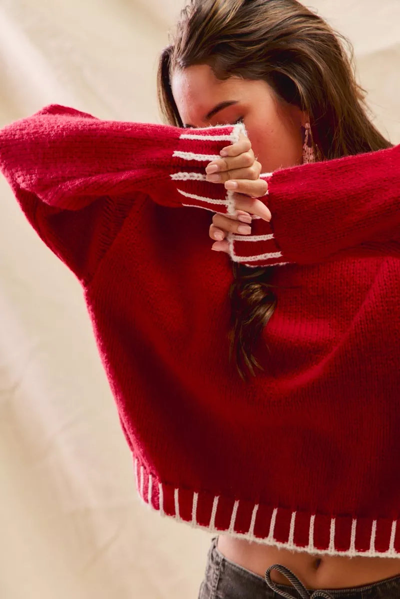 SO ME Loose Fit Christmas Holiday Sweater OutfitFlow