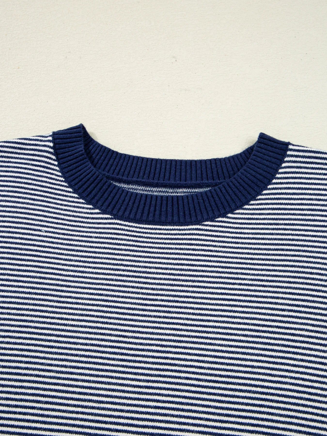 Stripe Dolman Oversize Tunic Sweater Trendsi