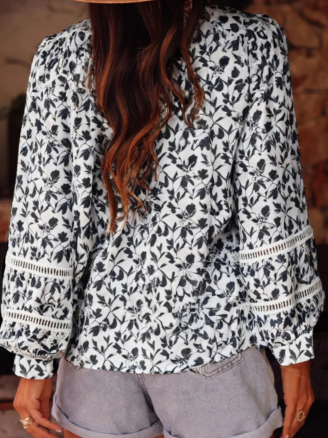 Floral Button Down Long Sleeve Shirt OutfitFlow