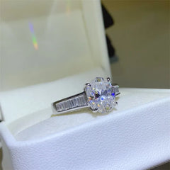 3 Carat Moissanite 925 Sterling Silver Ring OutfitFlow