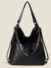 Leather Convertible Shoulder Bag OutfitFlow