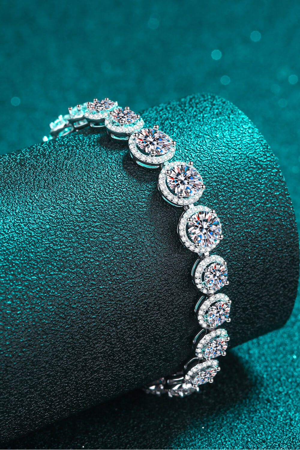 925 Sterling Silver 10.4 Carat Moissanite Bracelet OutfitFlow