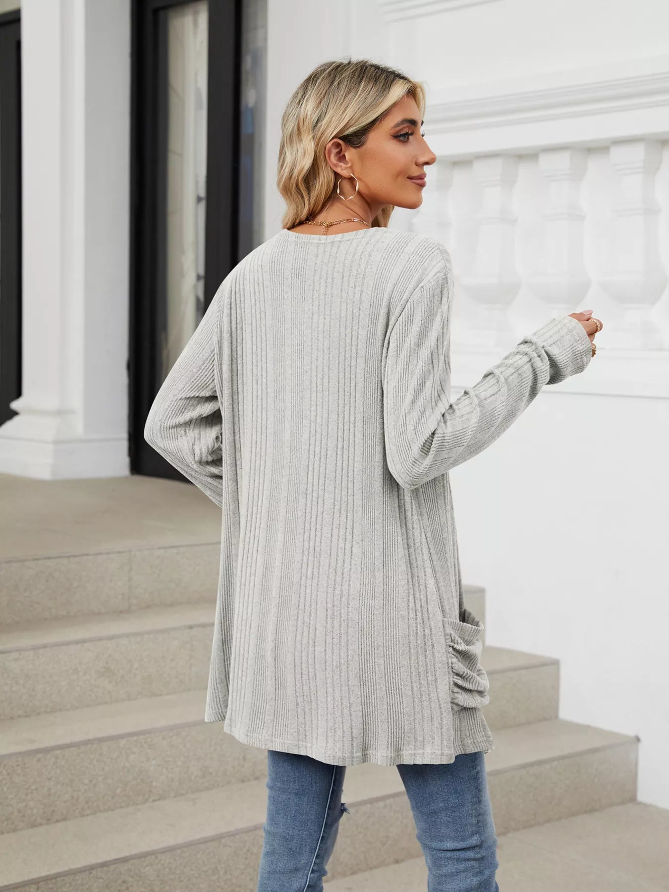 Open Front Long Cardigan OutfitFlow