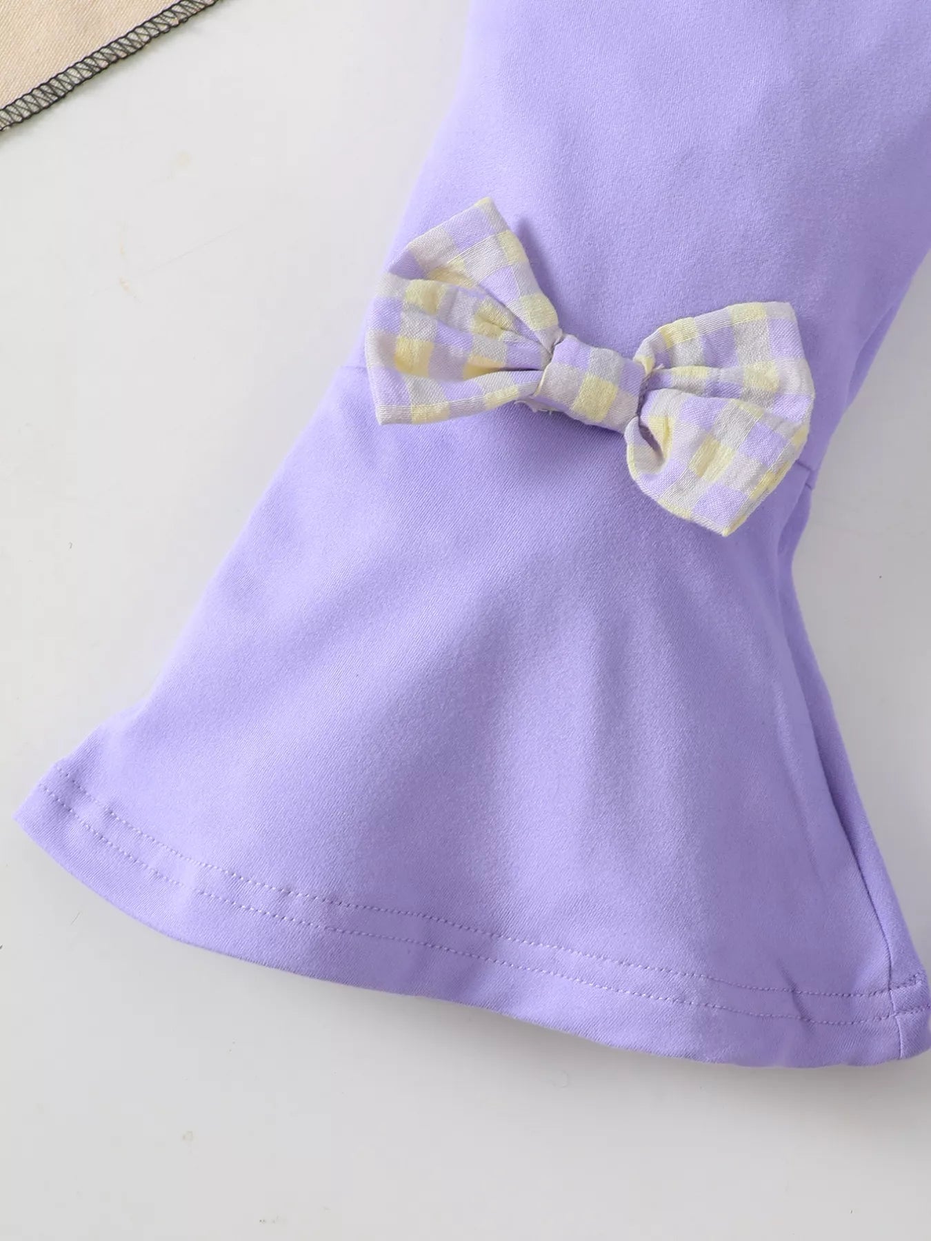 Children's Gingham Smocked Top and Bow Pants Set OutfitFlow