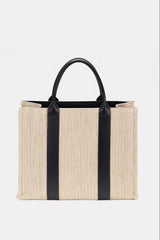 David Jones Square Woven Tote Handbag Trendsi