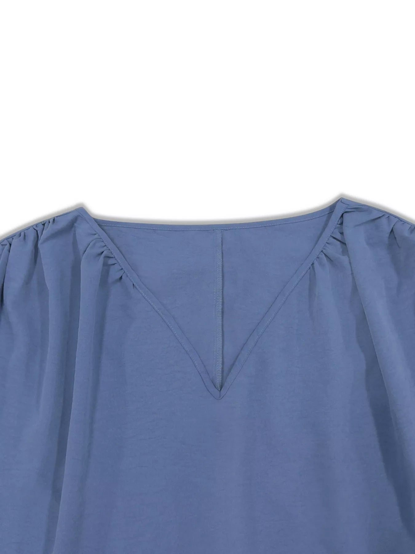 Plus Size V-Neck Long Sleeve Blouse OutfitFlow