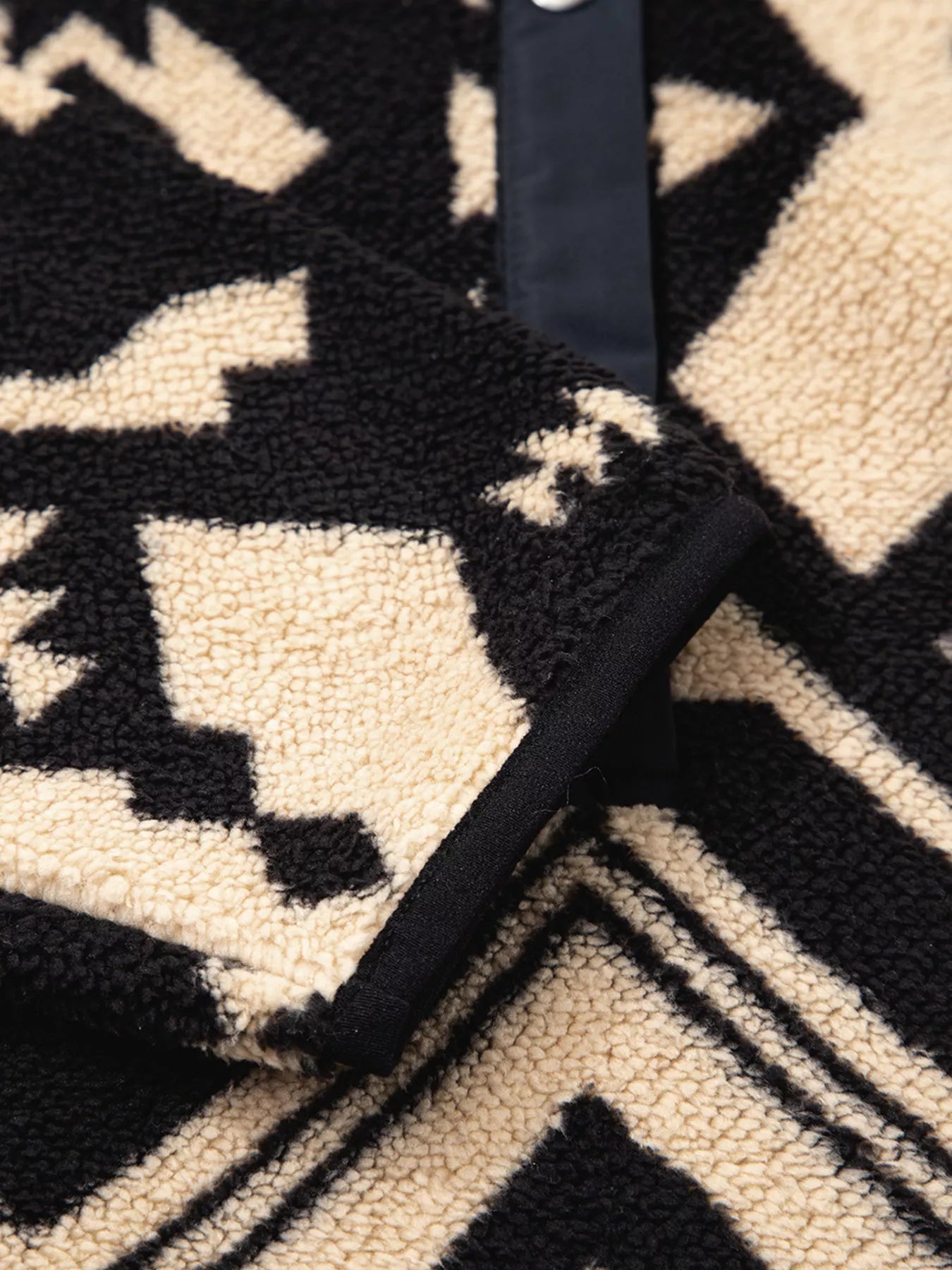 Western Aztec Half Zip Plush Sweatshirt OutfitFlow