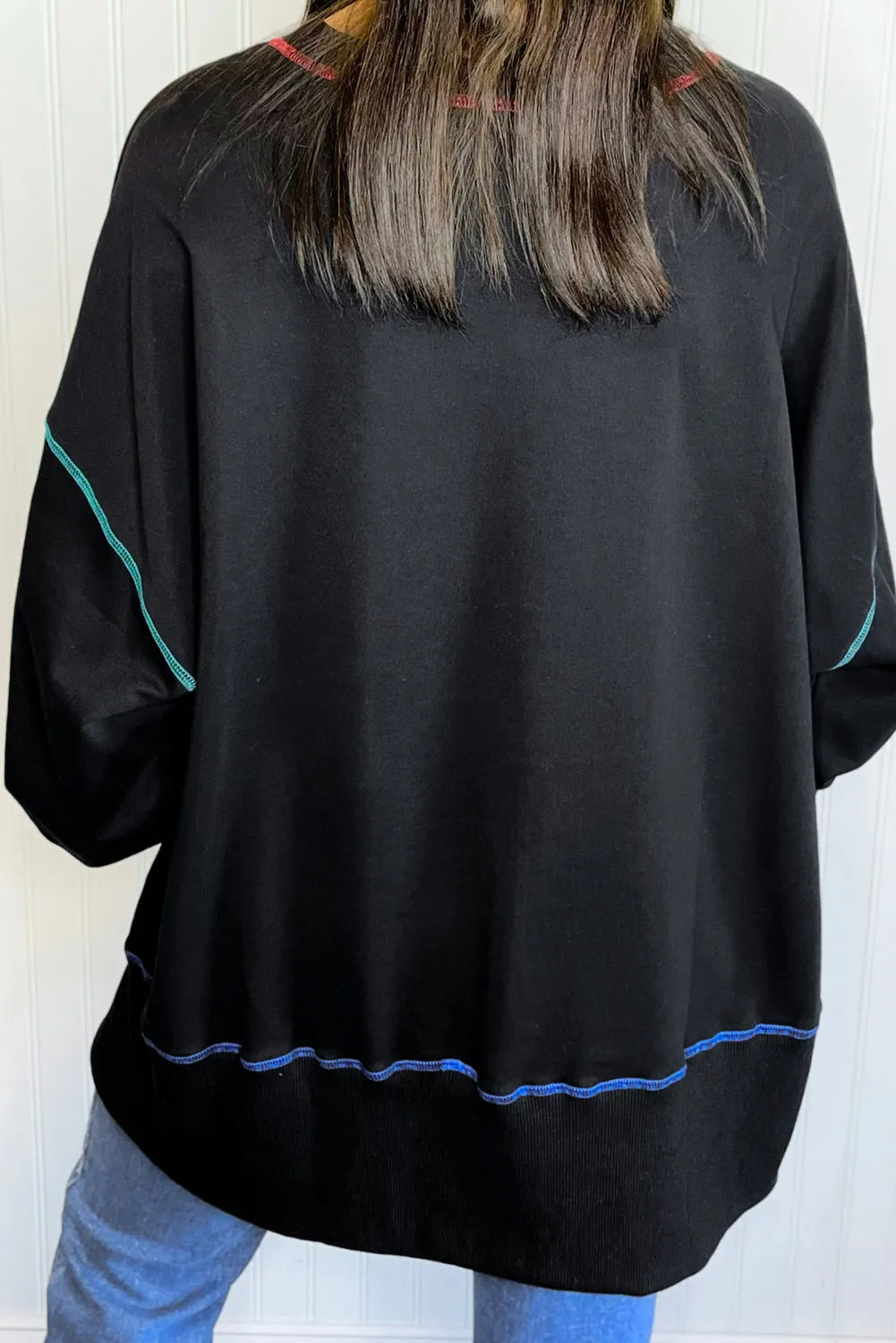 Pumpkin & Flower Graphic Long Sleeve Sweatshirt OutfitFlow