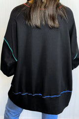 Pumpkin & Flower Graphic Long Sleeve Sweatshirt OutfitFlow