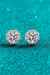 2 Carat Moissanite 925 Sterling Silver Stud Earrings OutfitFlow