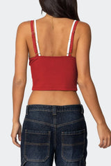 Lace Detail V-Neck Cami OutfitFlow