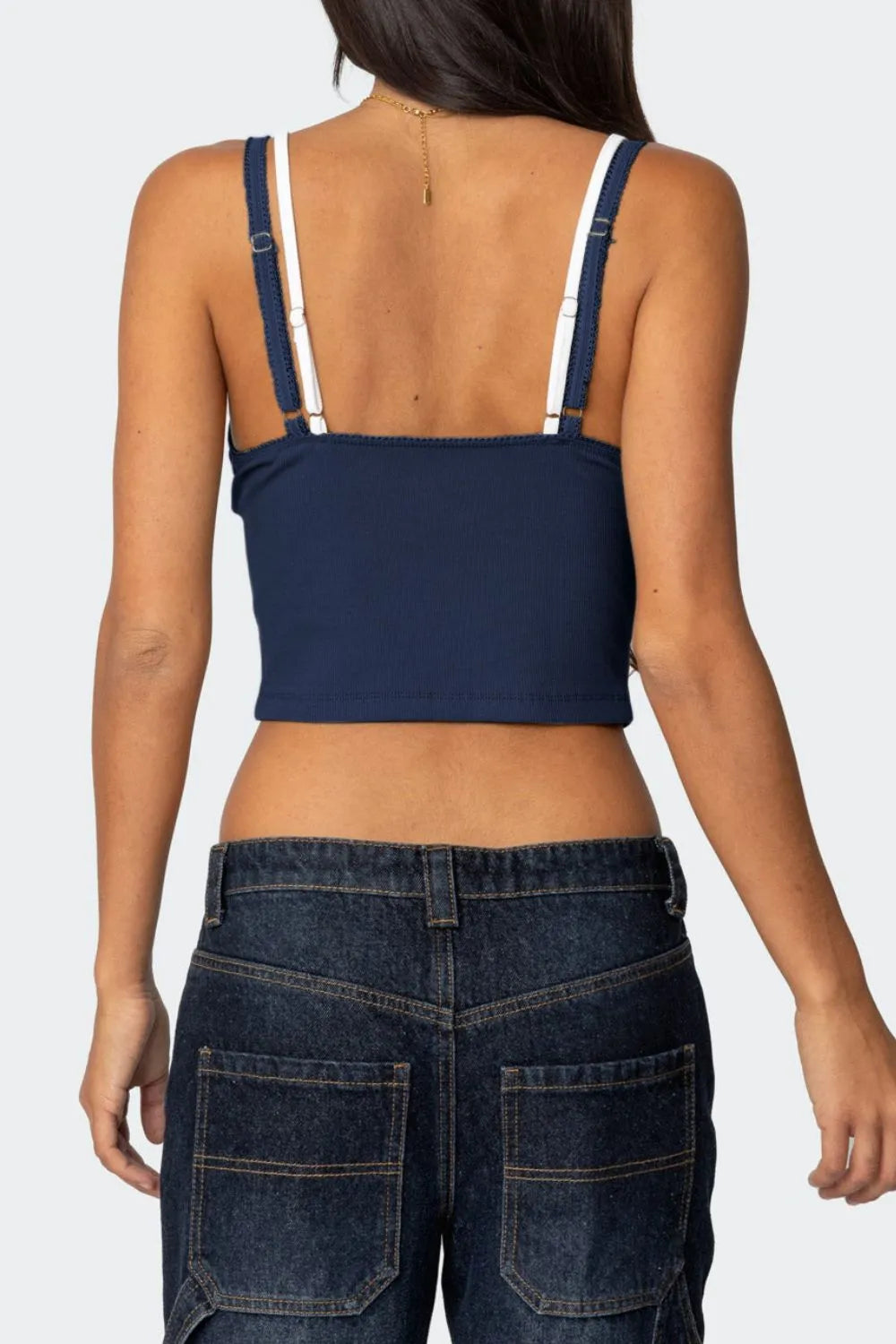 Lace Detail V-Neck Cami OutfitFlow